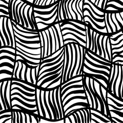 Fototapeta premium Brush grunge pattern. White and black vector.