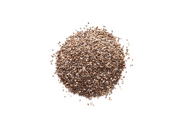 Chia seeds isolated on white background