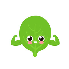 Strong healthy happy spinach character