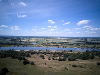 Fototapeta premium Fluss Landschaft Deutschland Elbe - German River Landscape
