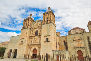 Fototapeta na wymiar Landmark Santo Domingo Cathedral in historic Oaxaca city center
