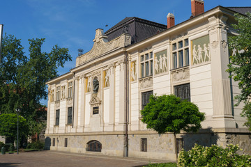 Fototapeta na wymiar Palace of the Arts (Główny Pałac Sztuki) at Szczepański square, Krakow, Poland