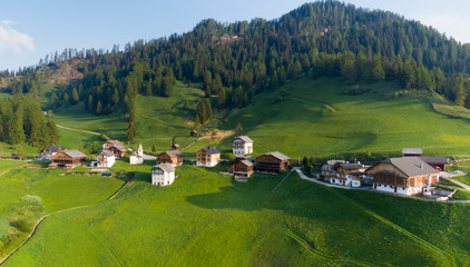 Fototapeta na wymiar Dolomites - Alta Badia traditional farm