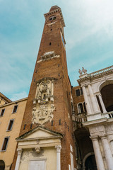 Fototapeta na wymiar Torre dei Lamberti in Verona, Italy
