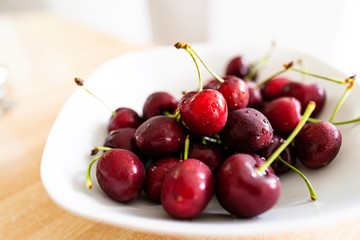cherries in a bowl