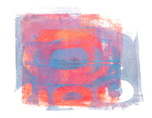 Handmade Abstract Acrylic Design on Watercolour Paper Background