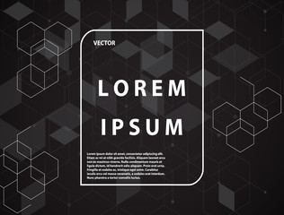 Modern abstract background designed with a geometric box.