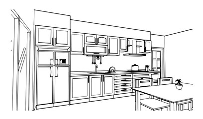 kitchen sketch design