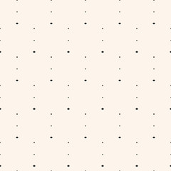 Simple minimalist monochrome vector seamless pattern with small geometric shapes