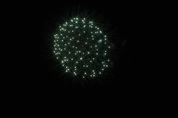 Festive fireworks in the dark sky