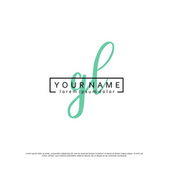 Initial G L GL elegant logo template vector