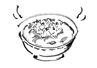 線画　白黒　モノクロ　とうがらし, 唐辛子, トウガラシ, 赤唐辛子, 赤とうがらし