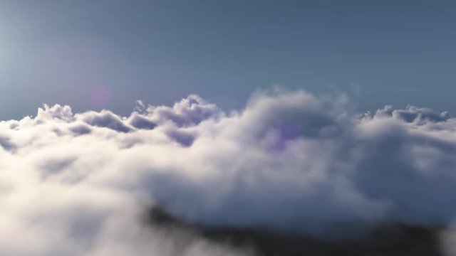 Vid&eacute;o infinie sans coupure - Survol de nuages