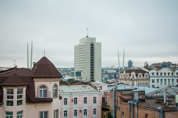 Fototapeta premium the rooftops of Vladivostok, View from above, Cityscape