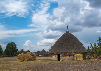 Ethiopia, Kembata, Alaba kuito, Painted house of alaba people