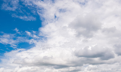 Bright sky with many clouds