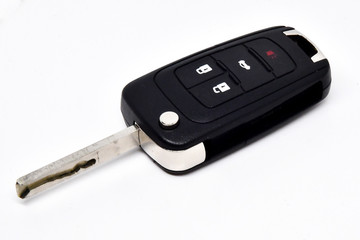 Modern Car Key isolated on White