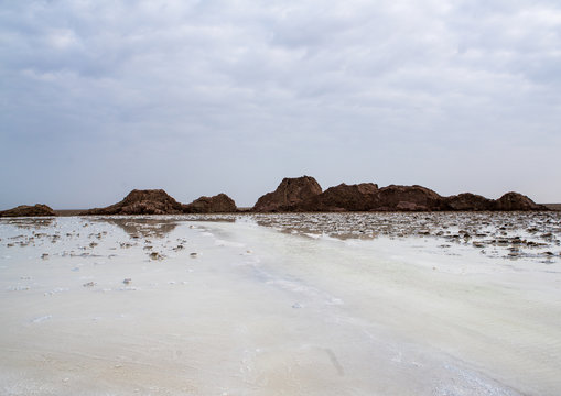 Salt lake in danakil depression, Afar region, Dallol, Ethiopia