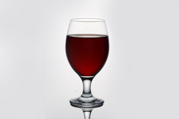 Wine glass white and red