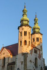 Fototapeta na wymiar Church of St Andrew at Old Town, Krakow, Poland