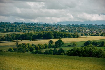 Fototapeta premium Bocage en campagne dans le centre de la France