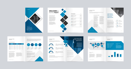 template layout design with cover page for company profile ,annual report , brochures, flyers, presentations, leaflet, magazine,book . and vector a4 size for editable. - obrazy, fototapety, plakaty