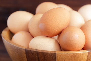 Many Egg in the wood cup