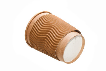 disposable glass isolated on white background