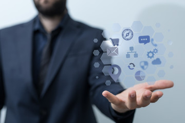 Cloud computing concept - connect to cloud