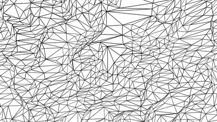 black and white plexus abstract background, 3d render