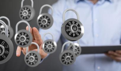 security data code digital in hand