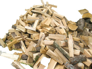 firewood isolated on white background