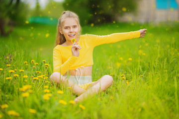 cheerful teenager girl