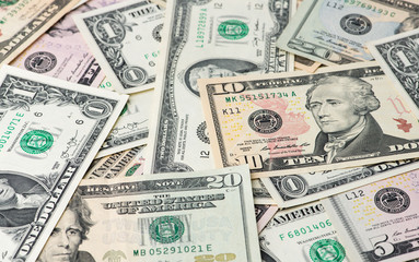 Background with money american dollar bills