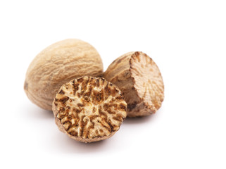 nutmeg isolated on white background