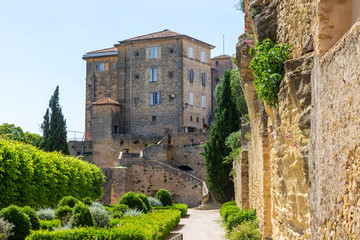 Lauris, France. 06-05-2019. Old castle at Lauris village in Provence, France.