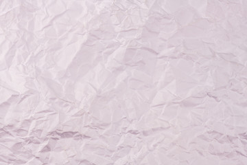 white crumpled paper texture background.