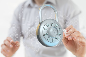 security data code digital in hand
