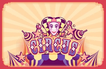 circus retro poster