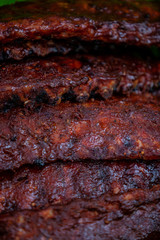ribs in smoker 