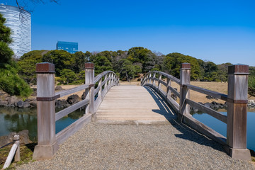 浜離宮恩賜庭園 潮入の池 橋