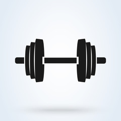Barbell Simple modern icon design illustration.