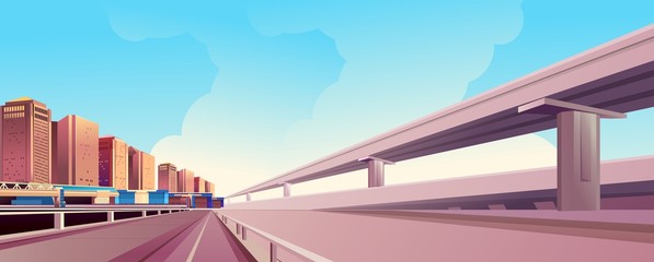 cityscape road bridges