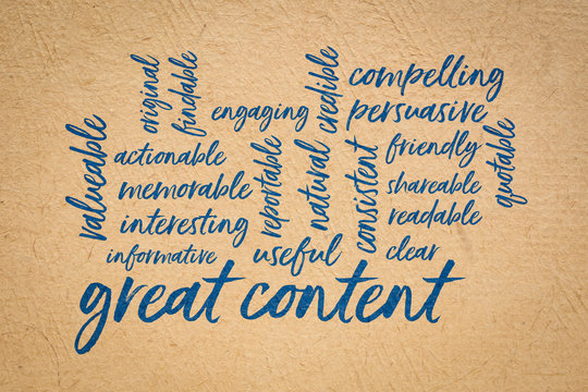 great content word cloud