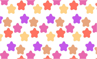 Abstract modern geometric background summer print lilac yellow orange stars. Minimalistic design, creative concept, Vector-stock illustration.