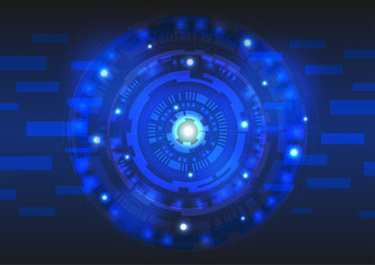 Vector Background of Technology Circles for Digital Technology Concept