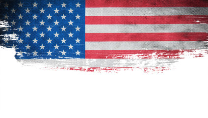 Flag of USA grunge background