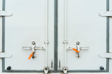 security transportation. container door truck lock with protective lead seal.