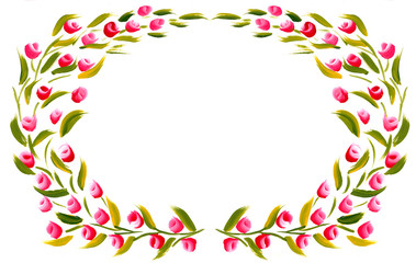  S]ave the date Floral frame.Invitation. Wedding or birthday card. Acrylic elements with beautiful flowers.
