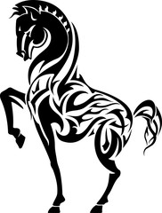 Horse Flame Abstract Body, Side View